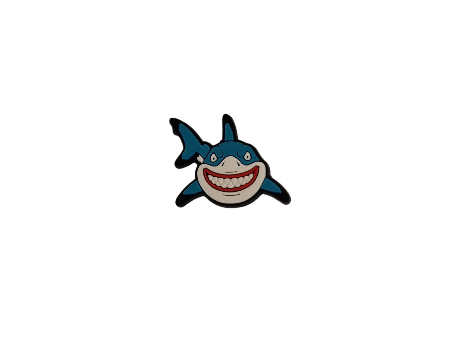 a cartoon shark with a smile on its face