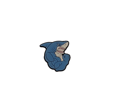 a cartoon shark with a big smile on its face