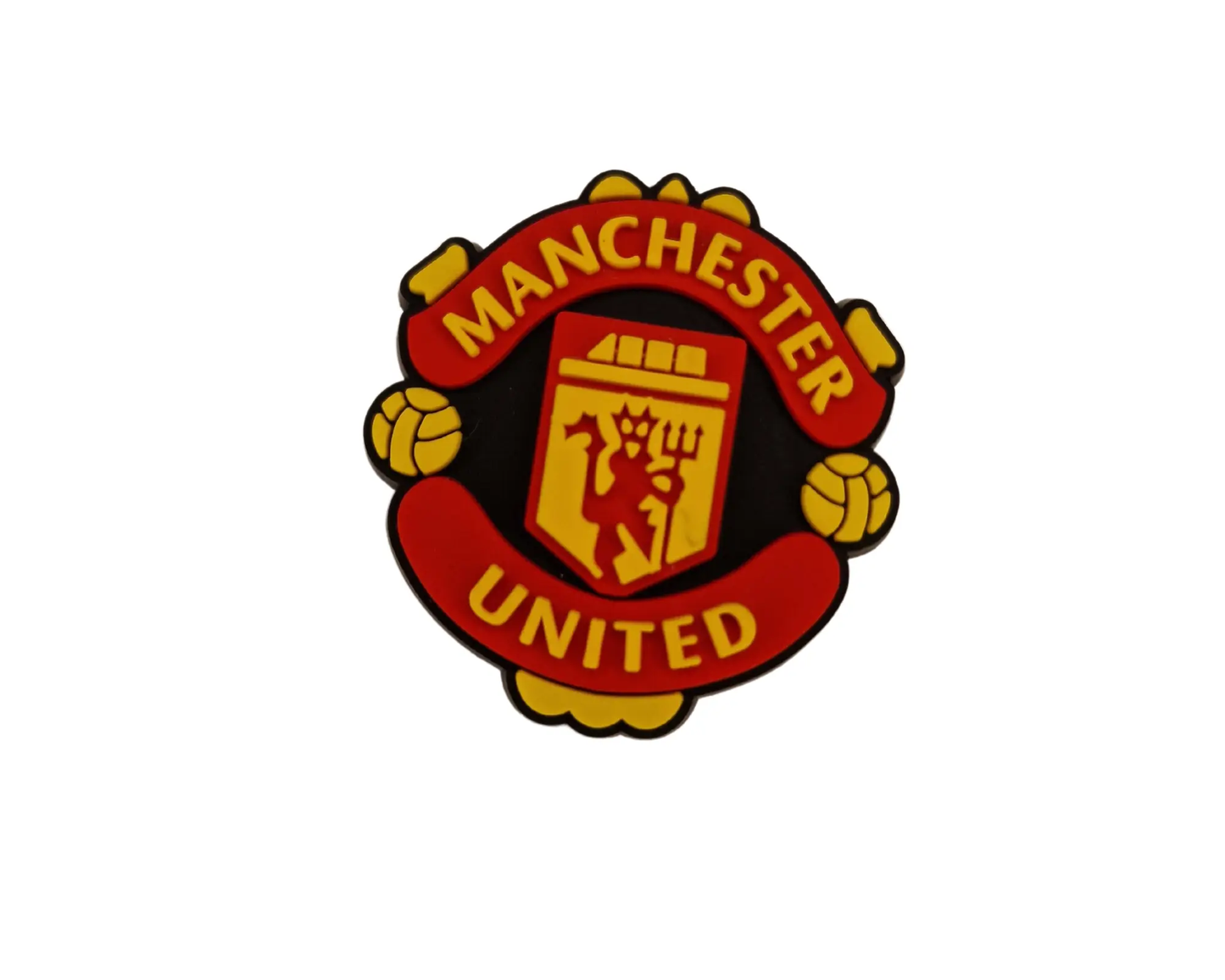 a manchester united emblem on a white background