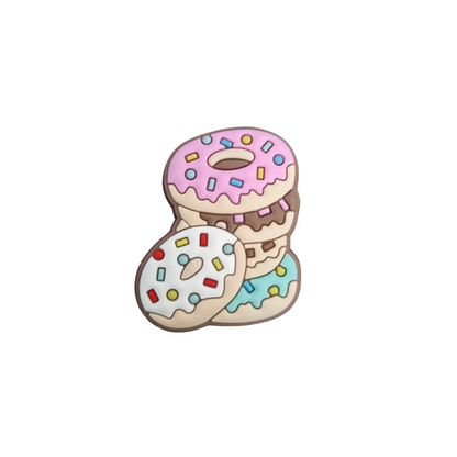 a stack of three donuts sitting on top of each other