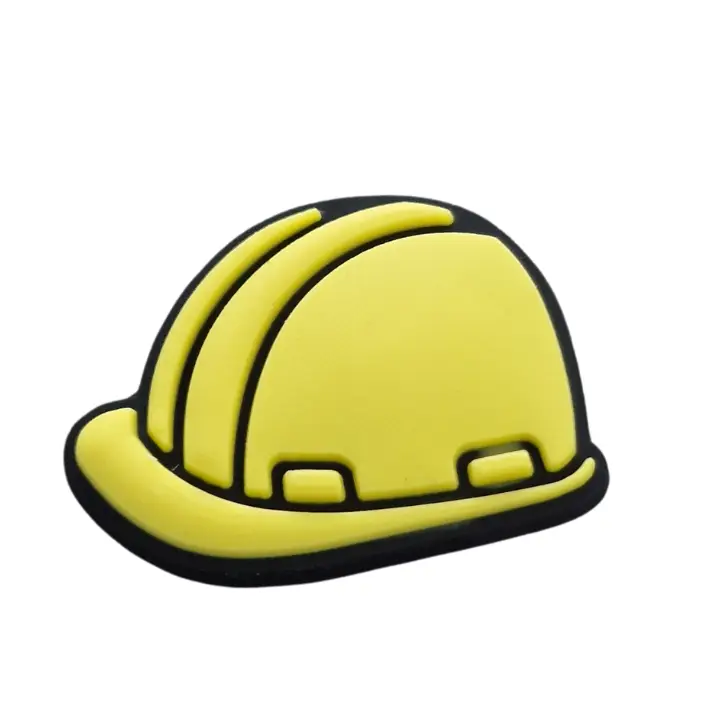 a yellow hard hat is shown on a white background