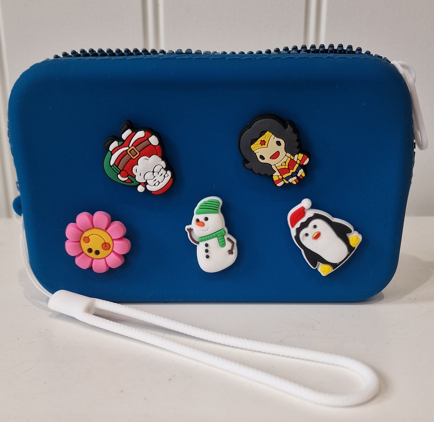 Pencil Case With Detachable Charms Pink or Blue