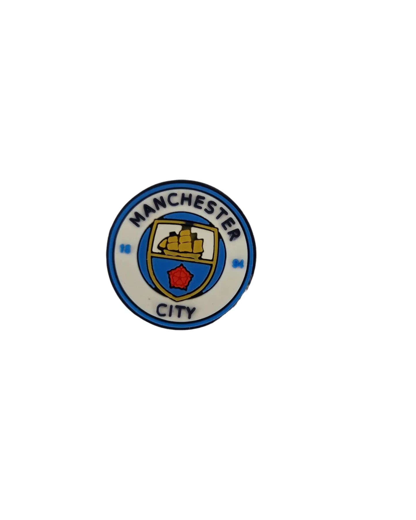 an manchester city badge on a white background