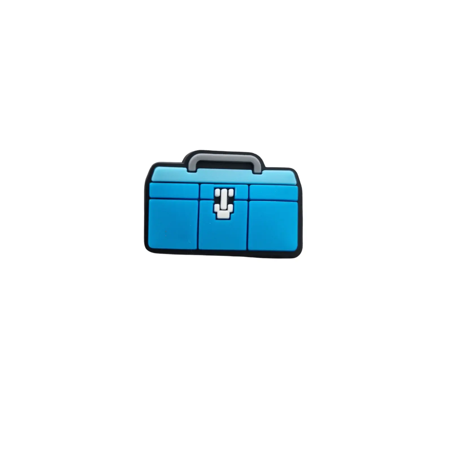 a blue briefcase with a white background