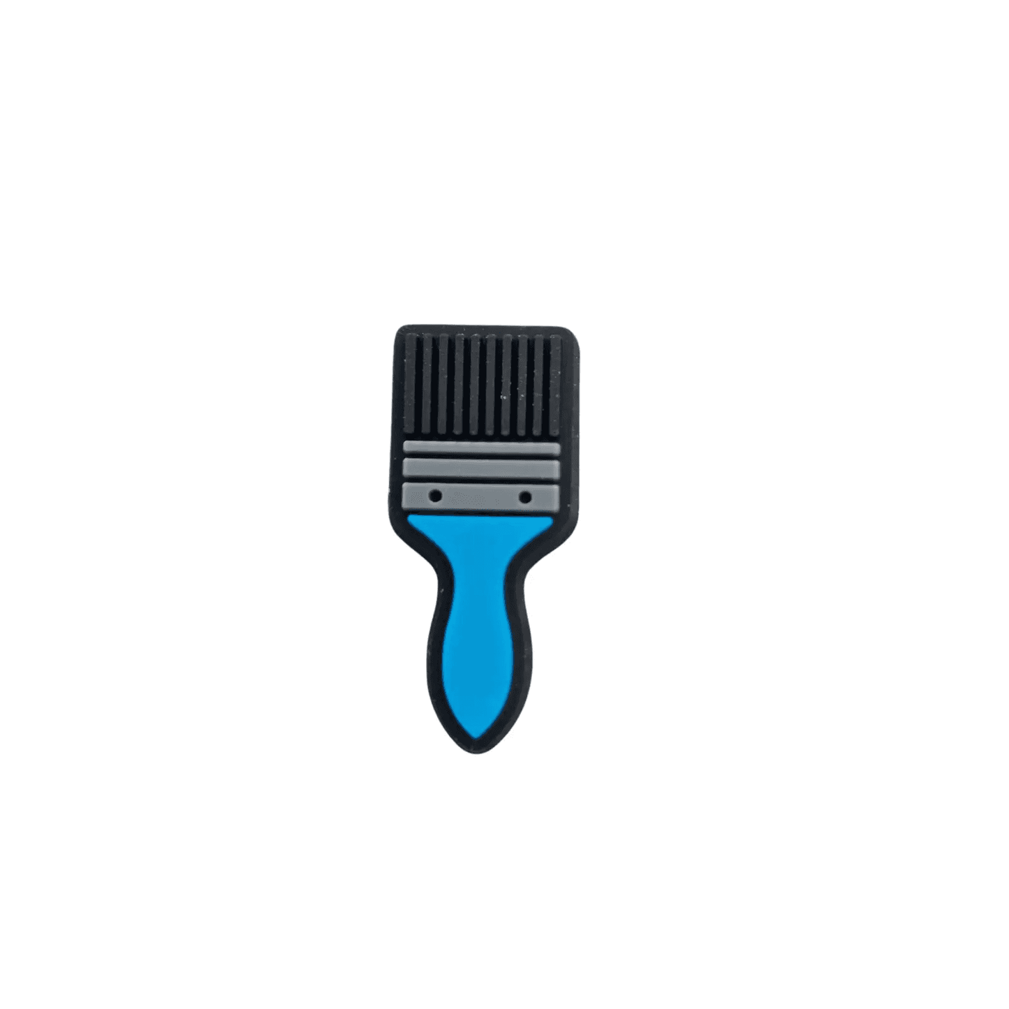 a black and blue brush on a white background